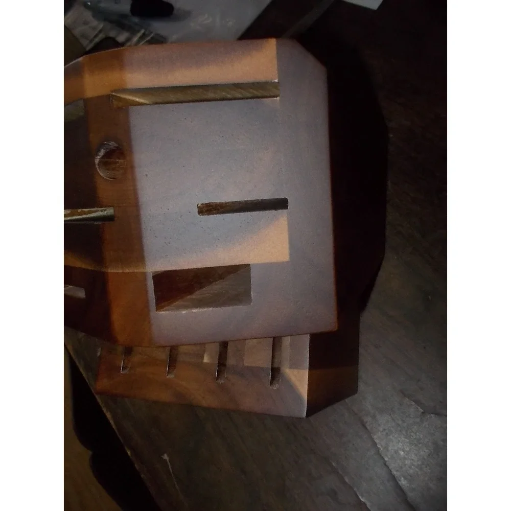 Cangshan Acacia Wood Knife Block 12 Slot Kitchen Cutlery Storage Organizer